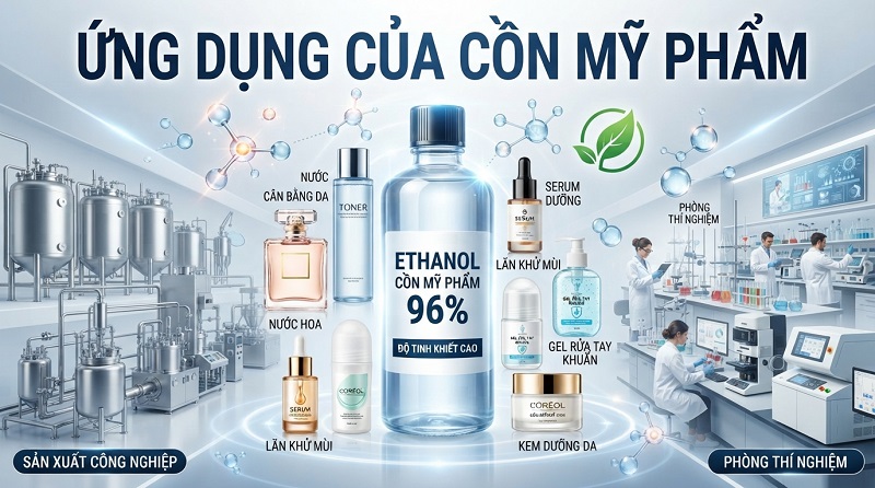 Cồn Ethanol dùng trong ngành Mỹ phẩm | Cosmetic Alcohol