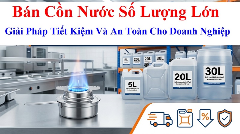 Bán Cồn Nước Số Lượng Lớn – Giải Pháp Tiết Kiệm Và An Toàn Cho Doanh Nghiệp