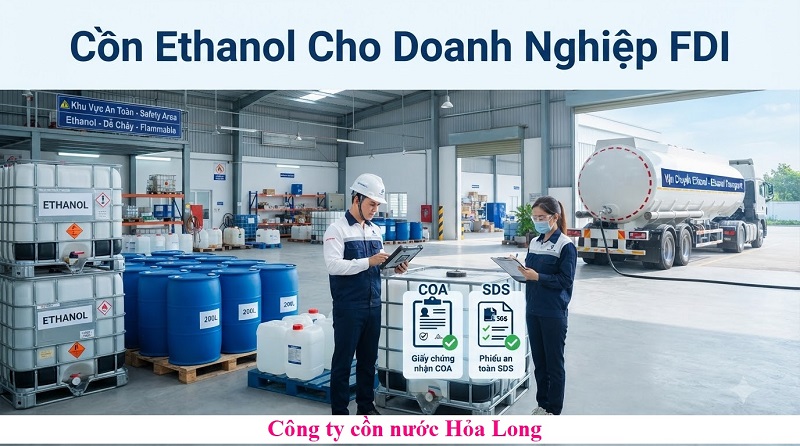 Cồn Ethanol Cho Doanh Nghiệp FDI – Giải Pháp Cung Ứng Nguyên Liệu Ổn Định