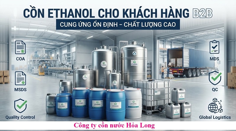 Cồn Ethanol Cho Khách Hàng B2B – Giải Pháp Cung Ứng Ổn Định Cho Doanh Nghiệp