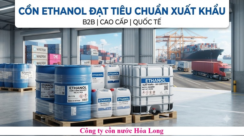 Cồn Ethanol Đạt Tiêu Chuẩn Xuất Khẩu – Giải Pháp Nguyên Liệu Cho Doanh Nghiệp