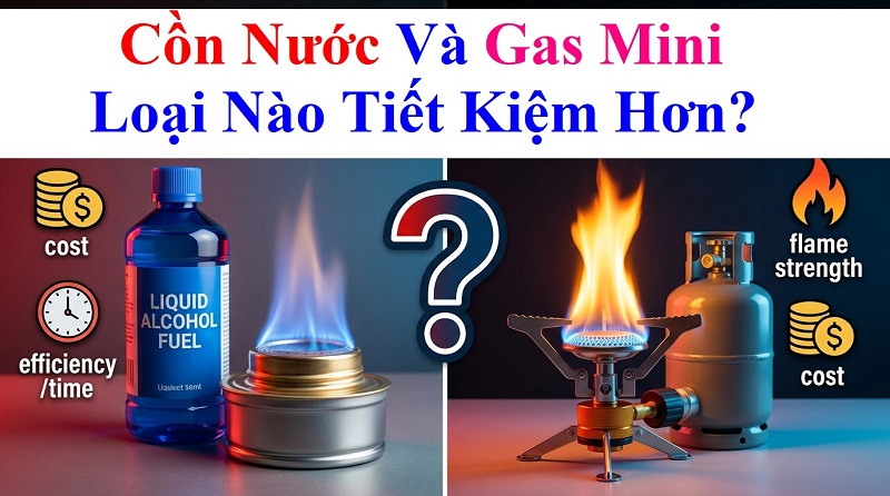 Cồn Nước Và Gas Mini Loại Nào Tiết Kiệm Hơn? So Sánh Chi Tiết Chi Phí Và Hiệu Quả Sử Dụng