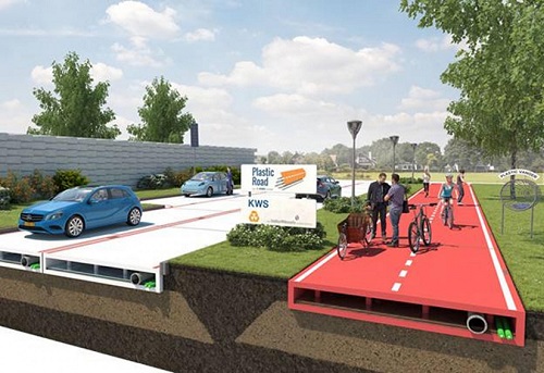Công nghệ làm đường giao thông từ nhựa tái chế của Hà Lan